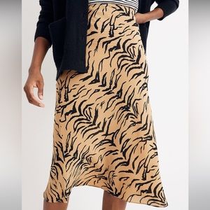Madewell tiger stripe midi skirt
